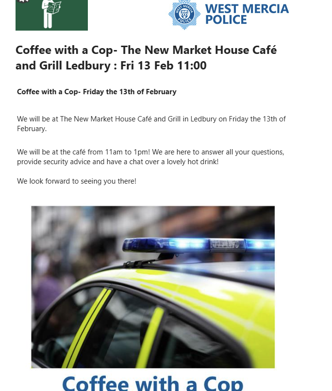 Coffee with a Cop - Friday 13 February 2026